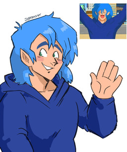 5_fingers bangs bent_arm blue_clothing blue_eyebrows blue_hair blue_hoodie blue_topwear blush building clothed clothed_humanoid clothed_male clothing collarbone eyebrows fingers green_eyes hair happy hoodie humanoid_pointy_ears light male male_humanoid medium_hair no_pupils not_furry pink_tongue pointy_ears simple_background solo tan_body tan_skin text tongue topwear white_background white_mouth jeraspaint kappa_mikey gonard_(kappa_mikey) humanoid 2022 5:6 artist_name colored digital_drawing_(artwork) digital_media_(artwork) english_description hi_res lighting reference_image shaded
