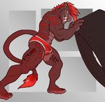 2018 abs anthro biceps briefs claws clothed clothing deltoids ear_piercing ear_ring exercise fangs felid finger_claws forearm_muscles fur grey_background grimfloof_(character) hi_res male mammal markings muscular muscular_anthro muscular_male muscular_thighs nightterror obliques piercing pubes ring_piercing sabertooth_(anatomy) simple_background solo spots spotted_body spotted_fur striped_body striped_fur stripes tail tail_tuft teeth tire tire_flip toe_claws triceps tuft underwear underwear_only weightlifting workout