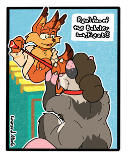 ambiguous_gender anthro cheek_tuft chest_tuft claws degradation facial_tuft feet foot_fetish foot_lick foot_play fur hindpaw leash leash_pull licking male male/male orange_body orange_fur paws tongue tuft conditional_dnp emmond_steele_(artist) bubsy_(series) bubsy_4d bubsy_bobcat emmond_steele_(character) american_opossum bobcat felid feline lynx mammal marsupial virginia_opossum 4:5 hi_res nonbinary_(lore)