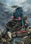 ambiguous_gender appliance car fridge holding_object holding_umbrella junkyard kitchen_appliance outside raining solo tentacles umbrella vehicle unknown_artist nintendo pokemon generation_4_pokemon pokemon_(species) tangrowth