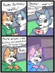 3:4 anthro canid canine canis comic coupon cuckold dialogue duo english_text eye_patch eyewear fizzyjay fox fox_mccloud heart_symbol hi_res humor male mammal nintendo profanity star_fox text wolf wolf_o'donnell