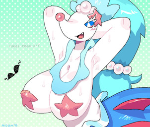 angry annoyed big_breasts bodily_fluids bouncing_breasts bra breasts busty_feral cleavage clothed clothing duo female female_feral feral hands_behind_head huge_breasts looking_at_viewer mature_female natural_breasts pasties raised_arms side_boob smile sweat sweaty_breasts underwear lilmoonie nintendo pokemon mom_(pokemon_s&m) generation_7_pokemon human mammal pokemon_(species) primarina 2026 2d_animation animated frame_by_frame short_playtime sound webm