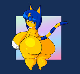 big_breasts big_butt breasts butt female huge_breasts huge_butt huge_thighs nude nude_female solo tail thick_thighs wide_hips skachy animal_crossing nintendo ankha_(animal_crossing) felid feline mammal absurd_res alpha_channel hi_res