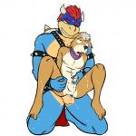1:1 5_toes alternate_color anal anal_penetration anthro anthro_on_anthro anus areola backsack balls bodily_fluids bowser bowser's_brother brown_balls butt canid canine chair_position circumcised clenched_teeth cum cum_while_penetrated duo feet fox fox_mccloud from_behind_position fuze genital_fluids genitals glans hair hi_res horn interspecies koopa male male/male male_penetrated male_penetrating male_penetrating_male mammal mario_bros nintendo nipples nude orgasm penetration penis perineum reach_around red_hair scalie sex simple_background small_penis star_fox submissive submissive_male sweat teeth toes white_background white_balls white_horn white_perineum