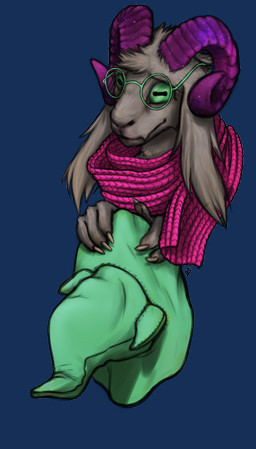 anthro claws clothed clothing curled_horn floppy_ears fur green_clothing green_eyes green_hat green_headwear grey_body grey_fur hat head_tuft headgear headwear holding_clothing holding_hat holding_headgear holding_headwear holding_object horizontal_pupils horn looking_away male pink_scarf pupils purple_horn realistic scarf simple_background smile snout solo transparent_background tuft witch_hat the_gentle_giant deltarune undertale_(series) ralsei bovid caprine darkner goat mammal 2018 absurd_res alpha_channel bust_portrait digital_media_(artwork) hi_res portrait signature