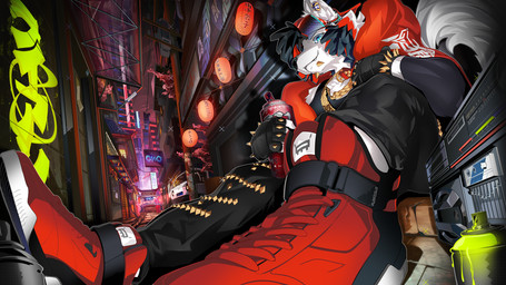 5_fingers alley anthro boombox chain city clothing fingers footwear gold_(metal) gold_chain graffiti male paint perspective plantigrade shoes sitting solo spray_can spray_paint dansyron canid canine canis domestic_dog husky mammal nordic_sled_dog spitz 16:9 2020 hi_res widescreen