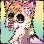 ambiguous_gender blep brown_body brown_fur feral fur smile solo tongue tongue_out spitthesauce canid canine canis coyote mammal 1:1 2022 icon