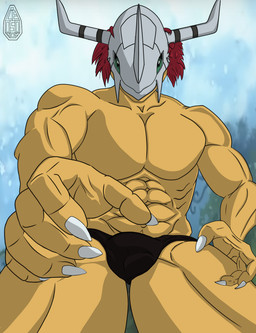 5_fingers abs anthro armor balls biceps blue_sky bottomwear bulge claws clothing deltoids detailed_bulge erection erection_under_clothing fingers fully_colored genitals green_eyes hair headgear headgear_only helmet helmet_only horn horned_helmet looking_at_viewer looking_down looking_down_at_viewer low-angle_view male muscular muscular_anthro muscular_male obliques orange_body pecs penis quads red_hair simple_background sky solo thong underwear white_background leosomon bandai_namco digimon mythology digimon_(species) dragon mythological_creature mythological_scalie scalie wargreymon 2025 black_and_white guide_lines hi_res line_art monochrome sketch