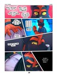 3:4 absurd_res anthro anthrofied arcanine black_body black_fur blush bulge bulge_fondling bulge_grab claws clothed clothing comic dylan_(zourik) english_text felid feline fur generation_1_pokemon generation_7_pokemon grope groping_crotch hi_res leo_(zourik) male mammal nintendo pokemon pokemon_(species) red_body red_fur shirt text topwear torracat underwear zourik