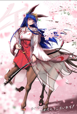 animal_ears asian_clothing blue_hair bow_(weapon) breasts cherry_blossom clothed clothed_female clothed_taur clothing east_asian_clothing female flower hair holding_bow_(weapon) holding_object holding_ranged_weapon holding_weapon japanese_clothing kimono light_body light_skin long_hair plant prunus_(flower) ranged_weapon solo weapon yozakura_douji european_mythology greek_mythology mythology centaur equid equid_taur humanoid_taur mammal mammal_taur taur 2026 absurd_res hi_res