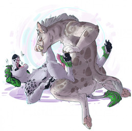 anal anal_penetration animal_genitalia animal_penis anthro anthro_on_anthro anthro_penetrated anthro_penetrating anthro_penetrating_anthro black_body black_fur canine_genitalia canine_penis duo erection eyes_closed fur genitals green_body green_fur grey_body grey_fur kneeling knot knotted_penis laugh lying male male/male male_anthro male_penetrated male_penetrating male_penetrating_male markings nude nude_anthro nude_male on_back open_mouth open_smile pawpads penetration penile penile_penetration penis penis_in_ass pink_penis purple_body purple_fur sex simple_background smile spots spotted_body spotted_fur teeth tickling tongue tongue_out tusks white_body white_fur meldritchhorror canid canine canis dalmatian domestic_dog gnoll hyena mammal 2015 hi_res