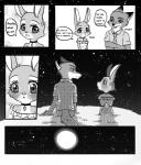 2017 anthro canid canine clothing comic dialogue disney english_text female fox fur hi_res judy_hopps lagomorph leporid male mammal nacchan96 nick_wilde rabbit red_fox text true_fox zootopia