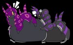 after_vore ambiguous_gender ambiguous_prey belly big_belly black_body black_sclera chibi digestion digestion_noises duo female female_pred feral huge_belly markings mass_vore multicolored_body multiple_pred overweight overweight_female pink_markings pupils purple_body purple_markings rumbling_stomach simple_background transparent_background vore weight_gain yellow_pupils yellow_sclera pakaproductions sentinelwinder nintendo pokemon dabria_(sentinelwinder) pandora_(pakaproductions) arthropod generation_5_pokemon pokemon_(species) scolipede alpha_channel digital_media_(artwork)