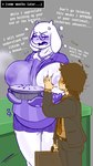 2022 9:16 age_difference angry annoyed anthro apron areola aroused baking big_breasts bigbeanpole blush bodily_fluids boss_monster_(undertale) bovid breast_play breast_suck breastfeeding breasts briefcase caprine clothed clothing collaboration cross-popping_vein dessert dialogue english_text exposed_breasts eyes_closed eyewear fakeryway fangs female floppy_ears food frisk_(undertale) fur furniture gem genital_fluids glasses heart_symbol hi_res horn huge_breasts human jewelry kitchen_gloves lactating larger_female legs_together male mammal mature_female milk necklace nipple_fetish nipple_play nipple_suck older_anthro older_female one_breast_out pastry pearl_(gem) pearl_necklace pie pie_(food) pregnant pregnant_anthro pregnant_female purple_clothing questionable_consent size_difference small_horn sucking table teeth text thick_thighs toriel undertale undertale_(series) vaginal_fluids white_body white_fur younger_human younger_male