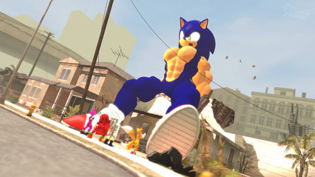 abs anthro big_butt big_muscles big_pecs butt destroyed_building destroyed_house flock_of_birds group looking_down looking_up macro male muscular muscular_thighs neighborhood open_mouth pecs rubble sitting_on_building sitting_on_house thick_thighs angelic_endowment sega sonic_the_hedgehog_(series) espio_the_chameleon knuckles_the_echidna miles_prower silver_the_hedgehog sonic_the_hedgehog canid canine chameleon echidna eulipotyphlan fox hedgehog lizard mammal monotreme reptile scalie 16:9 3d_(artwork) digital_media_(artwork) hi_res widescreen