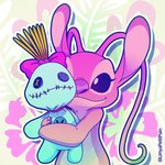 antennae_(anatomy) blue_eyes bow_(feature) claws eyelashes female fur hug long_antennae no_sclera outline pink_body pink_claws pink_fur pink_inner_ear pink_nose plushie purple_eyes rag_doll_(toy) smile solo toy lirhyapetitpain disney lilo_and_stitch angel_(lilo_and_stitch) scrump alien experiment_(lilo_and_stitch) inanimate_object 1:1 2020 hi_res unavailable_at_source female_(lore)