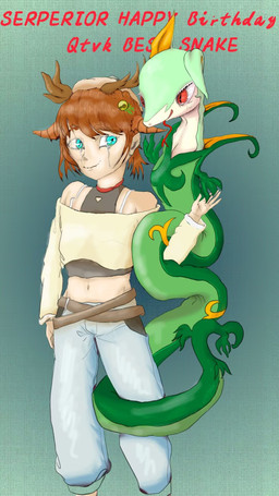 duo female feral male male/female solo nintendo pokemon generation_5_pokemon human mammal pokemon_(species) serperior 9:16 hi_res