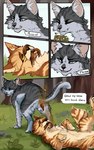 anus balls duo fart fart_cloud feces feces_in_mouth feces_on_face feral genitals male male/male pooping scatplay smelly text hive43 warriors_(book_series) jayfeather_(warriors) lionblaze_(warriors) domestic_cat felid feline felis mammal 5:8 comic english_text hi_res incest_(lore)