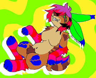 ambiguous_gender anthro breasts claws coontail_hair countershading heart_symbol lying paws ringed_eyes smile smirk smug solo sparklefur deadpuppy diesel_(jackrabbit) canid canine canis domestic_dog hare husky hybrid lagomorph leporid mammal nordic_sled_dog rabbit spitz 2025 digital_media_(artwork) microsoft_paint_(artwork) signature