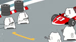 all_fours ambiguous_gender anthro ass_up beady_eyes black_eyes brown_horn brown_spots car derp_eyes drilling for_a_head fur group horn humor machine monotone_body multicolored_body navel open_mouth overweight overweight_ambiguous pit_stop race_car race_track raised_tail road running semi-anthro short_tail solo spinning spoiler spots tail tire two_tone_body upside_down vehicle what what_has_science_done where_is_your_god_now whiskers white_body white_fur why wide_eyed x_navel yellow_body purinharumaki_karameru sound_warning formula_1 matatabi_movie_labo animal_head animal_humanoid domestic_cat felid feline felis giraffe giraffid humanoid living_car living_machine living_vehicle mammal monster 16:9 2021 2d_animation animated hi_res short_playtime sound webm widescreen