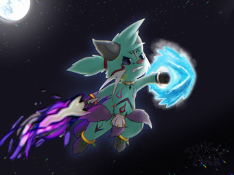 angry anklet anthro attack_pose blue_eyes bottomwear bracelet clothing fur gold_(metal) gold_bracelet gold_jewelry green_body green_fur jewelry loincloth markings moon necklace tribal tribal_markings charmandrigo nintendo pokemon dewott generation_5_pokemon pokemon_(species) shiny_pokemon 4:3 absurd_res hi_res