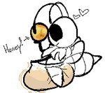 antennae_(anatomy) anthro clothed clothing diaper diaper_only female food food_fetish food_in_diaper food_play full_diaper heart_symbol honey_(food) neck_tuft solo stinger tail topless tuft unclean_diaper wearing_diaper wings fairyfudge bug_fables moonsprout_games vi_(bug_fables) arthropod bee hymenopteran insect sketch