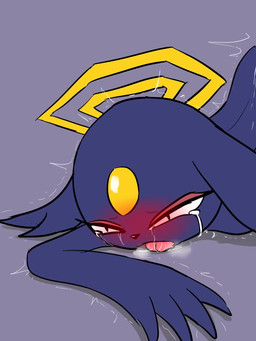 anthro black_body black_fur blush bodily_fluids crying eyeshadow female forehead_gem fur gem halo jewelry looking_pleasured makeup narrowed_eyes offscreen_sex red_eyeshadow solo tears lazza nine_sols red_candle_games goumang_(nine_sols) felid feline mammal solarian 3:4 hi_res