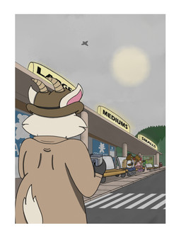 1980s_theme accessory_only anthro backpack bathroom bench blood bodily_fluids border bus_stop cheek_tuft chest_tuft clothing coat cracked_ground crosswalk dim_lighting facial_tuft fedora female flying_object foggy_background forest_background gesture group hand_gesture hat head_tuft headgear headwear honeymoon horn horror_(theme) humor male married_couple mature_female mature_male mountain pillar pointing pointy_ears poster poster_(object) public_restroom restroom_stall road round_ears shadow sidewalk slightly_chubby smile sun tail tape_recorder topwear trash_can trenchcoat trio tuft voice_recorder white_border alystairphantem the_party_animals bill_gruff_(the_party_animals) chip_barker_(the_party_animals) edna_barker_(the_party_animals) beaver bovid caprine goat mammal rodent absurd_res hi_res