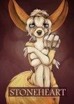 2020 5_fingers absurd_res acev ambiguous_gender anthro artist_name biped black_claws breasts canid canine claws comic convenient_censorship cover cover_art cover_page covering covering_breasts duo english_text esther_(lordofthetroglodytes) female fennec_fox fingers fluffy fluffy_tail fox fur hand_on_shoulder hi_res lordofthetroglodytes mammal navel nude orange_body orange_fur scared stoneheart_(lordofthetroglodytes) tail tail_censorship text true_fox