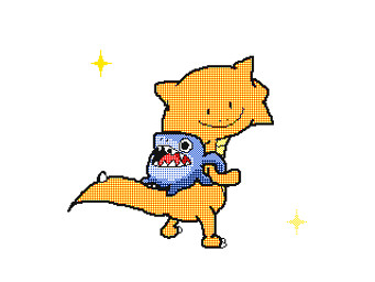 ambiguous_gender backpack feral looking_at_viewer scales semi-anthro simple_background smile solo standing ventral_scales white_background keke_(artist) reptile scalie 2020 4:3 animated frame_by_frame low_res