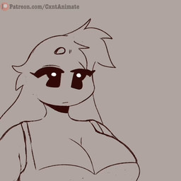 anthro big_breasts big_penis breasts cleavage clothed clothing duo erection faceless_character faceless_male female genitals helping male male/female penis presenting presenting_penis questionable_consent tail teeth tongue cxnt_animate anonymous bunni_(cxnt_animate) 1:1 animated preview