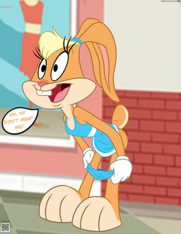 anthro blue_clothing blue_dress blue_panties blue_underwear clothed clothing dress female panties panties_down partially_clothed public public_exposure public_peeing solo talking_to_viewer underwear underwear_down thedispenser69 looney_tunes the_looney_tunes_show warner_brothers lola_bunny lagomorph leporid mammal rabbit hi_res