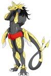 abs anthro armor black_body clothing headgear headgear_only helmet helmet_only male muscular muscular_male pecs solo swimming_trunks swimwear dragoneye11 bandai_namco digimon digimon_(species) metalseadramon scalie 2:3 hi_res