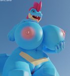 anthro areola big_breasts blue_body blue_eyes breasts female genitals hand_on_breast holding_breast huge_breasts humanoid_genitalia humanoid_pussy looking_at_viewer navel nipples nude open_mouth pink_areola pink_nipples pussy solo reptilligator nintendo pokemon yuki_(evov1) yukigatr_(evov1) feraligatr generation_2_pokemon pokemon_(species) 3d_(artwork) digital_media_(artwork) hi_res