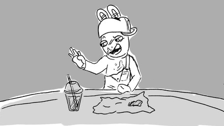3_fingers 3_toes anthro arms_bent backwards_hat beverage black_facial_hair black_mustache blush blush_lines buckteeth chair clothing container cup dot_eyes drinking_straw facial_hair feet fingers floating_ears food food_on_clothing food_on_face food_on_shirt fries furniture grey_background group half-closed_eyes hand_behind_head hat headgear headwear holding_food holding_fries holding_object leaning_on_table long_ears looking_at_viewer machine male male_anthro mustache narrowed_eyes noseless on_chair open_mouth open_smile overalls pawpads pockets profanity screen screen_face shirt simple_background simple_eyes sitting sitting_on_chair slang smile teeth toes topwear trio white_clothing white_hat white_headwear white_overalls white_pawpads white_shirt white_topwear wrapper justcreatingthings sound_warning mario_bros mario_plus_rabbids_kingdom_battle nintendo raving_rabbids rayman_(series) ubisoft beep-0 rabbid_luigi rabbid_mario lagomorph mammal rabbid robot 16:9 2025 animated crossover digital_media_(artwork) english_audio english_description short_playtime sound video widescreen