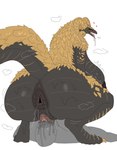 anthro anus big_anus big_breasts big_butt bodily_fluids breasts butt crouching curved_horn drooling duo facesitting female female_anthro female_facesitting_male female_on_human genital_fluids genitals horn huge_breasts huge_butt human_on_anthro interspecies larger_anthro larger_female long_labia male male/female open_mouth pussy pussy_on_face saliva sharp_teeth sitting_on_another size_difference teeth tongue tongue_out vaginal_fluids im51nn5 capcom monster_hunter elder_dragon human kulve_taroth mammal absurd_res hi_res