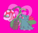 ambiguous/ambiguous ambiguous_gender blush duo eyeless feral one_eye_closed plant semi-anthro sharp_teeth teeth wink sorrysap mario_bros nintendo pokemon elemental_creature flora_fauna generation_1_pokemon ivysaur piranha_plant pokemon_(species) 2019 crossover