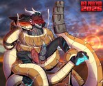 anthro balls bandolier bodily_fluids claws clenched_teeth coiling coiling_another coiling_around_body coiling_around_leg cum cum_drip cum_in_ass cum_inside cum_on_penis cum_while_penetrated cumshot curling_toes dripping duo ejaculation eyes_closed feet feral forced foreskin forked_tongue genital_fluids genitals looking_at_another looking_at_partner looking_down looking_down_at_genitalia male male/male multi_genitalia multi_penis multiple_orgasms orgasm paws penetration penis precum rape scared scared_face sex teeth tightening toe_claws toes tongue redprocyon mythology rattlesnake_jake xero_(captainscales) dragon mythological_creature mythological_scalie pit_viper rattlesnake reptile scalie snake viper western_diamondback_rattlesnake absurd_res hi_res