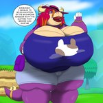 1:1 alythewolfcat anthro aoi_hikawa big_breasts breasts clothing english_text female hat_feather headgear headwear hi_res huge_breasts huge_hips huge_thighs hyper hyper_breasts hyper_hips jewelry koopa lips loose_feather mario_bros nintendo overweight overweight_female scalie solo text thick_lips thick_thighs wide_hips