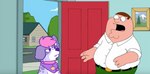 ambiguous_gender anthro australian_shepherd canid canine canis clothed clothing collar conditional_dnp domestic_dog family_guy faux_rockefeller_(ikitsunyan) fur grey_body grey_fur hair herding_dog holy_crap_lois_it's_x! ikitsunyan male mammal meme pastoral_dog peter_griffin pink_hair sheepdog shitpost solo text