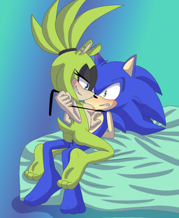 anthro anthro_on_anthro anthro_penetrated anthro_penetrating anthro_penetrating_anthro anus bed bed_sheet bedding biped blue_eyes blush breasts clenched_teeth dominant dominant_female duo ear_blush ear_piercing ear_ring feet female female_on_top female_penetrated female_rape female_raping_male forced from_front_position furniture genitals green_eyes grin hair hands_behind_back leash leash_pull male male/female male_on_bottom male_penetrating male_penetrating_female male_raped mastery_position narrowed_eyes nipples nude on_bottom on_top paws penetration penis piercing ponytail power_bottom rape ring_piercing seductive sex smile submissive submissive_male tail teeth vaginal vaginal_penetration wide_eyed angelofhapiness idw_publishing sega sonic_the_hedgehog_(comics) sonic_the_hedgehog_(idw) sonic_the_hedgehog_(series) sonic_the_hedgehog surge_the_tenrec afrosoricid eulipotyphlan hedgehog mammal tenrec 2023 hi_res