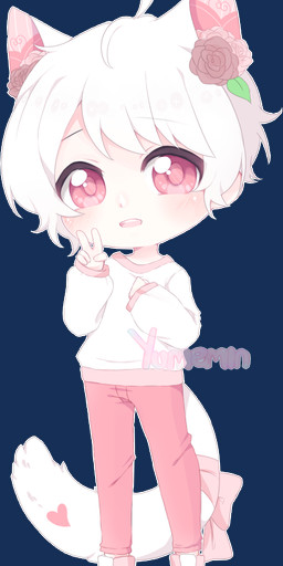 accessory bottomwear bow_ribbon clothing flower flower_in_hair footwear furgonomics gesture hair hair_accessory hand_gesture looking_at_viewer male pants plant ribbons shirt shoes solo tail tail_accessory tail_bow tail_ribbon topwear v_sign yumemin animal_humanoid cat_humanoid felid felid_humanoid feline feline_humanoid humanoid mammal mammal_humanoid alpha_channel