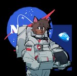 anthro armor blep brown_body brown_hair hair headgear helmet looking_at_viewer male simple_background solo space spacesuit tongue tongue_out transparent_background pochowek nasa skala domestic_cat felid feline felis mammal alpha_channel half-length_portrait hi_res portrait