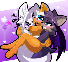 anal anal_penetration anthro big_breasts blush breasts double_penetration female group group_sex looking_pleasured male male/female nipples nude penetration sex thick_thighs threesome trio vaginal vaginal_penetration skwid sega sonic_the_hedgehog_(series) rouge_the_bat bat mammal hi_res