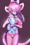 abstract_background bow clothing female hair long_hair looking_at_viewer naomy necklace plushie solo underwear
Rating: Safe
Score: 8
User: NaughtyPenguin
Date: March 09, 2014