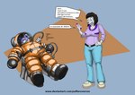 anthro asphyxiation bdsm bondage bondage_gear bound breath_play diving_helmet diving_suit dominant dominant_female female long_term male male/female pressure pressure_suit text pufferoverrun mittens_(panapoliz) english_text hi_res url