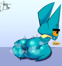 anthro anus big_anus big_butt black_eyes blue_body blue_ears blue_fur blue_nose bodily_fluids butt drooling eyewear fur fur_tuft gaping gaping_anus glasses halftone_dots halftone_shading hand_on_butt hand_on_own_butt huge_anus huge_butt kneeling looking_pleasured male musk neck_tuft presenting presenting_anus presenting_hindquarters puffy_anus rear_view saliva solo spread_butt spreading teeth thick_thighs three-quarter_view tuft jotarofur cartoon_network mao_mao:_heroes_of_pure_heart eugene_(mao_mao) bat mammal 2025 digital_media_(artwork) halftone hi_res signature
