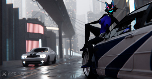 anthro black_body breasts car city day female fog metro nipples nude solo street tongue vehicle crimsomdark nyaasapphire_(modeler) bmw epic_games fortnite pack_leader_highwire canid canine canis mammal wolf 3d_(artwork) absurd_res blender_(artwork) blender_cycles_(artwork) digital_media_(artwork) hi_res