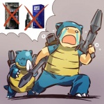 1:1 3_toes alternate_species armor belly biped blastoise blue_body blue_bottomwear blue_clothing blue_ears blue_helmet blue_pants blue_shirt blue_skin blue_tail blue_topwear bodily_fluids bottomwear claws clothed clothing cosplay countershading crying duo eyes_closed feet feral fully_clothed generation_1_pokemon grey_background headgear helmet hitec holding_object holding_weapon human humanized male mammal multicolored_clothing multicolored_shirt multicolored_topwear nintendo open_mouth pants pokemon pokemon_(species) shell shirt simple_background tail tan_body tan_skin tears toe_claws toes topwear two_tone_clothing two_tone_shirt two_tone_topwear weapon white_claws white_eyes yellow_belly yellow_body yellow_clothing yellow_countershading yellow_shirt yellow_topwear