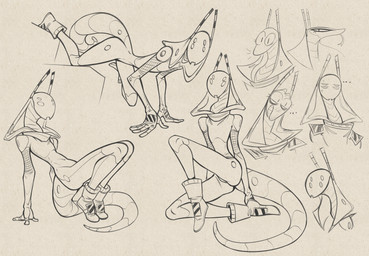4_eyes anthro armor biped boots clenched_teeth clothed clothing female footwear headgear helmet looking_at_viewer mask multi_eye science_fiction shoes simple_background skin_tight_suit skinny_anthro skinny_female solo suit teeth tight_clothing tongue white_background lenyavok snickers_(lenyavok) reptile scalie snake 2024 absurd_res hi_res monochrome sepia sketch